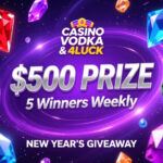 Новорічна серія розіграшів 160 000 рублів від Vodka Bet Casino для учасників 4LUCK